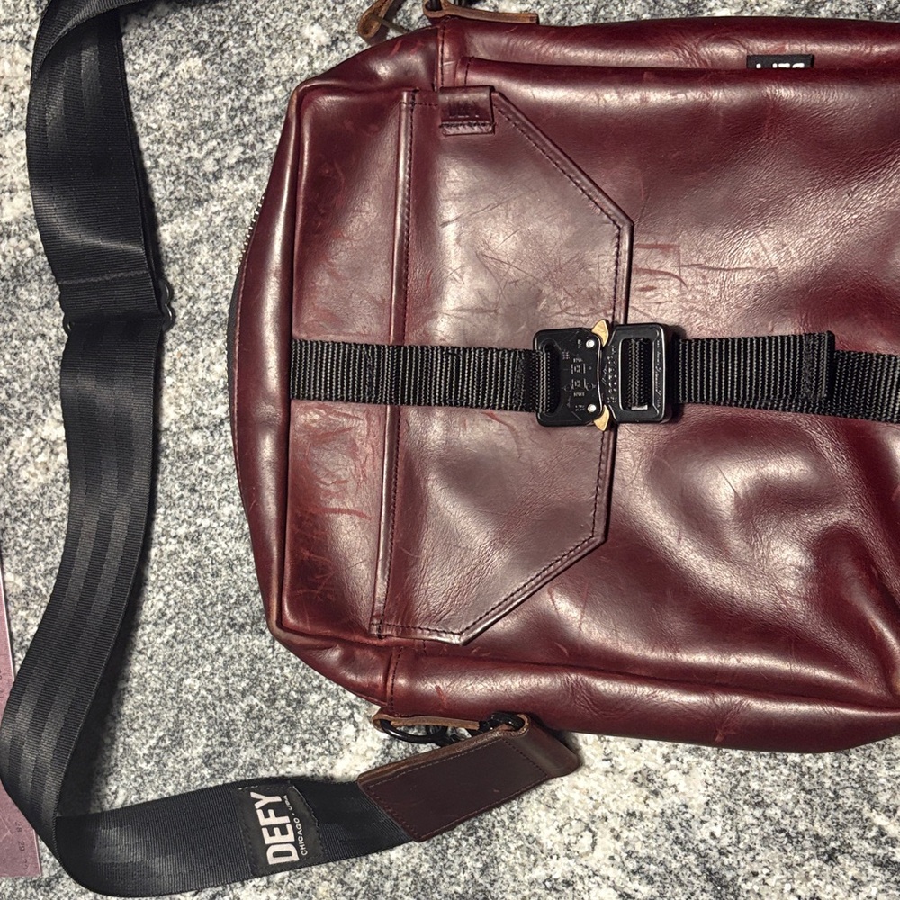 Defy Oxblood Leather Men's Bag